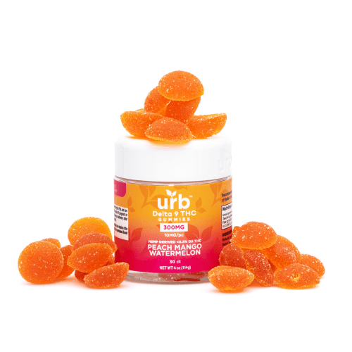 Urb Delta 9-THC Gummies - Peach Mango Watermelon (300 mg Total Delta 9 THC) - Combo