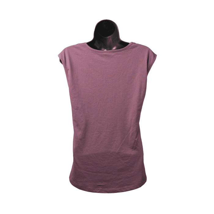CannaBuddy T-Shirt - Women's - Sleeveless V-Neck - Purple - Back