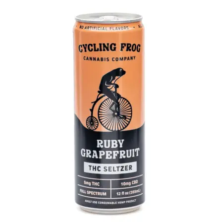 Cycling Frog THC + CBD Seltzer 6 Pack – Ruby Grapefruit (30 mg Delta 9 THC + 60 mg CBD Total) - can front