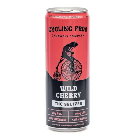 Cycling Frog THC + CBD Seltzer 6 Pack – Wild Cherry (30 mg Delta 9 THC + 60 mg CBD Total) - can front