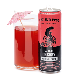 Cycling Frog THC + CBD Seltzer 6 Pack – Wild Cherry (30 mg Delta 9 THC + 60 mg CBD Total) - combo