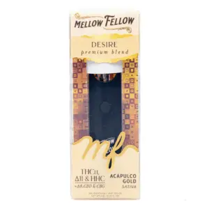 Mellow Fellow Desire Blend Disposable Vape - Acapulco Gold - box front