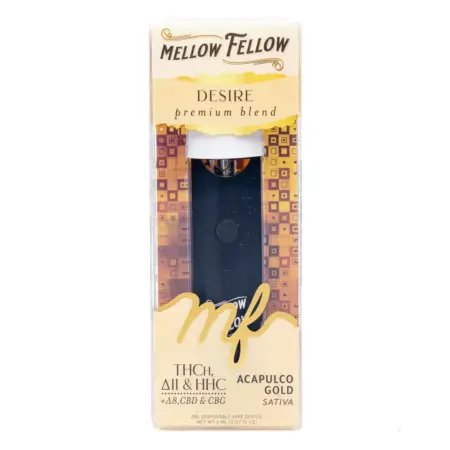 Mellow Fellow Desire Blend Disposable Vape - Acapulco Gold - box front