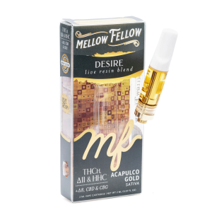 Mellow Fellow Desire Blend Live Resin Vape Cartridge - Acapulco Gold - Combo
