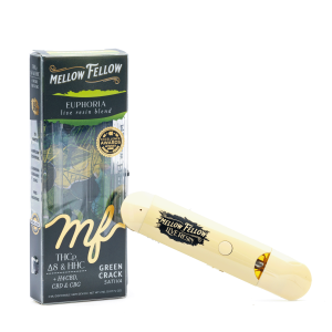 Mellow Fellow Euphoria Blend Live Resin Disposable Vape - Green Crack - combo