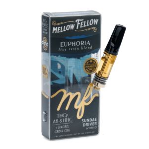 Mellow Fellow Euphoria Blend Live Resin Vape Cartridge - Sundae Driver - Combo