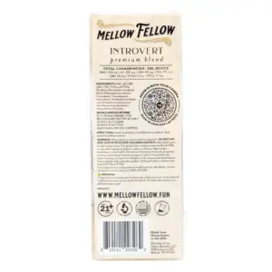 Mellow Fellow Introvert Blend Disposable Vape - AK47 - box back