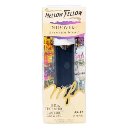 Mellow Fellow Introvert Blend Disposable Vape - AK47 - box front