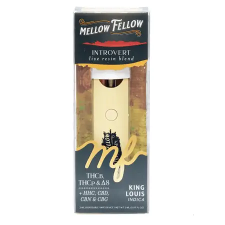 Mellow Fellow Introvert Blend Live Resin Disposable Vape - King Louis - box front