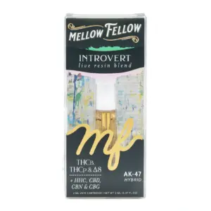 Mellow Fellow Introvert Blend Live Resin Vape Cartridge - AK47 - Box Front