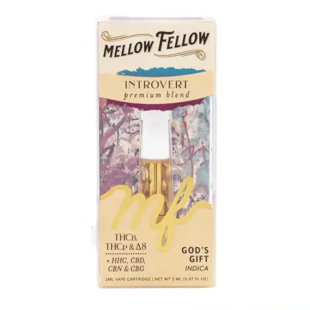 Mellow Fellow Introvert Blend Vape Cartridge - God's Gift - Box Front