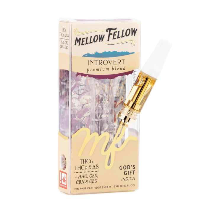 Mellow Fellow Introvert Blend Vape Cartridge - God's Gift - Combo