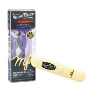 Mellow Fellow Euphoria Blend Live Resin Disposable Vape - Strawberry Amnesia - combo