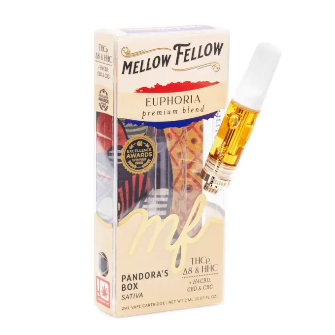 Mellow Fellow Euphoria Blend Vape Cartridge - Pandora's Box - Combo