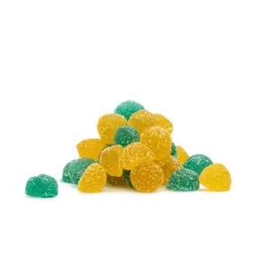 Urb Delta-8 Delta-9 Delta-10-THC Super Sour Gummies - Blue Razz and Lemon (750 mg Total cannabinoids) - Pile