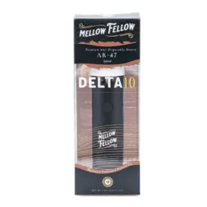 Mellow Fellow Delta 10 THC 2 gram Disposable Vape - AK-47 - Box Front