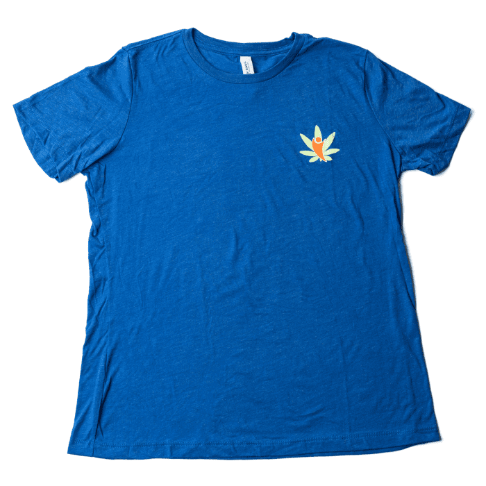 CannaBuddy T-Shirt - Women's - Crew Neck - Royal Blue - Front