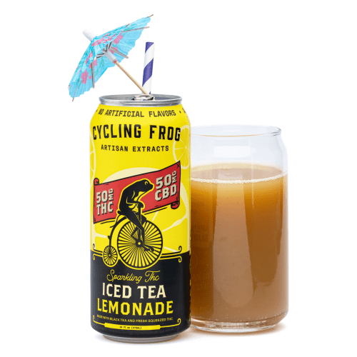 Cycling Frog High Potency THC + CBD Seltzer 4 Pack - Iced Tea Lemonade (200 mg Delta 9 THC - Can Combo