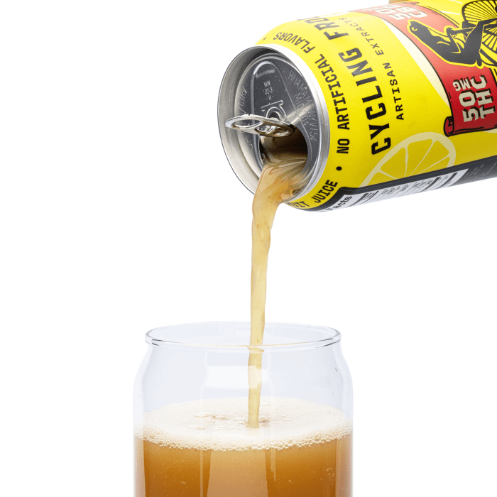 Cycling Frog High Potency THC + CBD Seltzer 4 Pack - Iced Tea Lemonade (200 mg Delta 9 THC + - Detail