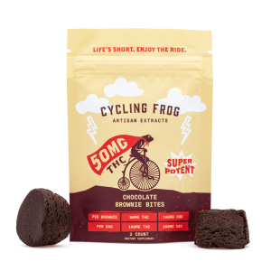 Cycling Frog THC + CBD Chocolate Brownie Bites - 2 ct (100 mg Delta 9 THC + 200 mg CBD Total) - Combo