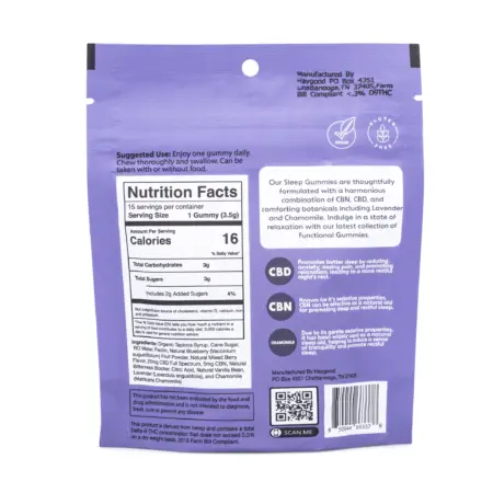 Haygood CBN Sleep Gummies - Bag Back