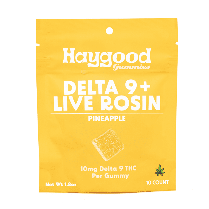 Haygood Delta 9 Live Rosin Gummies - Pineapple - Bag Front