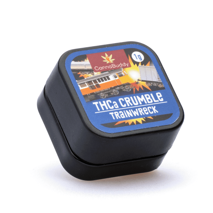 CannaBuddy THCa Crumble - Trainwreck (1 gram) - Jar Front