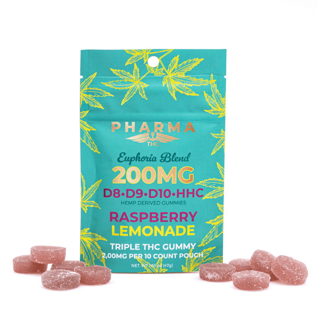 Shop PharmaTHC Euphoria Blend Gummies - Raspberry Lemonade (2000 Mg ...