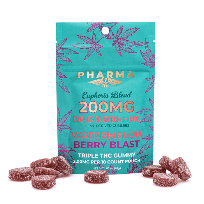 Euphoria Blend Gummies - PharmaTHC Watermelon Berry | CannaBuddy