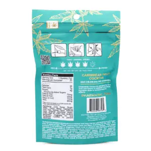 PharmaTHC Euphoria Blend Gummies - Caribbean Fruit Cocktail (4000 mg Total Cannabinoids) - Image 3