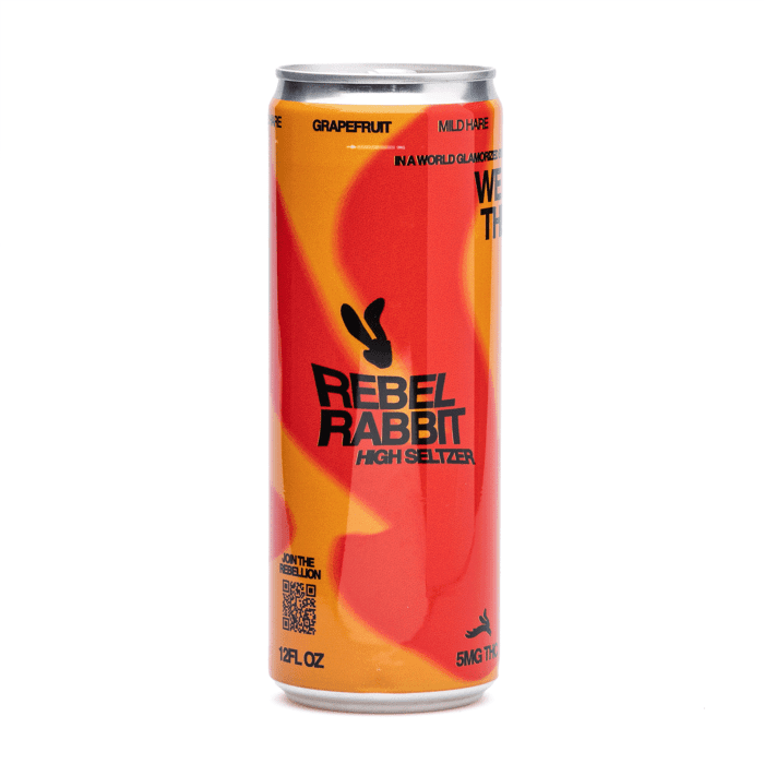 Mild Hare Delta 9 Seltzer Grapefruit - Rebel Rabbit | CannaBuddy