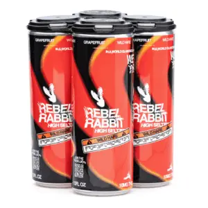 Rebel Rabbit Wild Hare Delta 9 Seltzer 4 Pack - Grapefruit (40 mg Total Delta 9 THC) - Pack Front