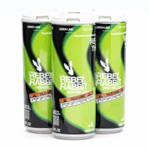 Rebel Rabbit Wild Hare Delta 9 Seltzer 4 Pack - Lemon Lime (40 mg Total Delta 9 THC) - Pack Front