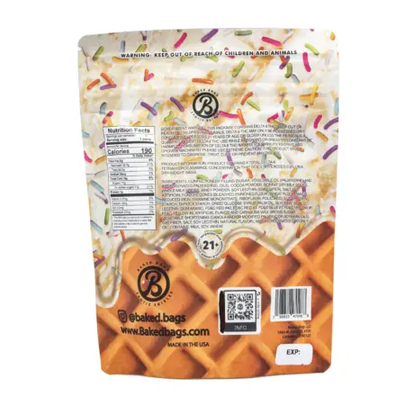 Baked Bags Delta 8 THC Coned - Birthday Cake (600 mg Total Delta 8 THC) - Bag Back