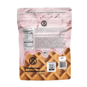 Baked Bags Delta 8 THC Coned - Strawberry Shortcake (600 mg Total Delta 8 THC) - Bag Back