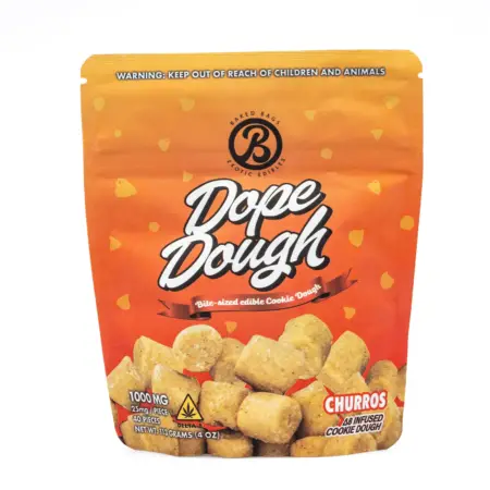 Baked Bags Delta 8 THC Dope Dough - Churros (1000 mg Total Delta 8 THC) - Bag Front