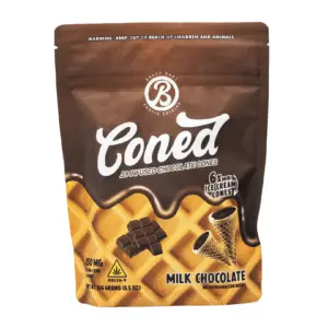 Baked Bags Delta 9 THC Coned - Milk Chocolate (150 mg Total Delta 9 THC) - Bag Front