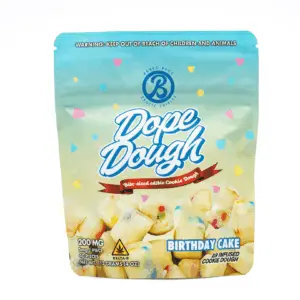 Baked Bags Delta 9 THC Dope Dough - Birthday Cake (200 mg Total Delta 9 THC) - Bag Front