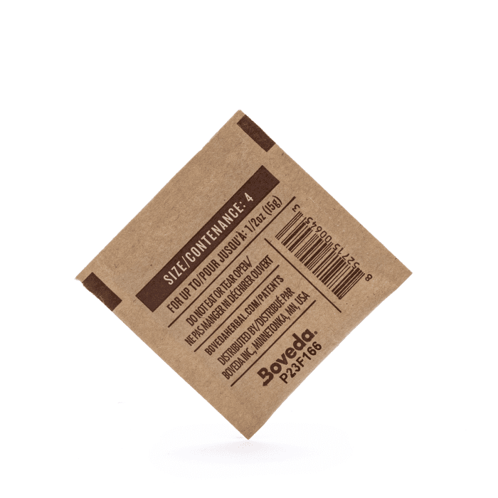 Boveda B62 Cannabis Refresh Humidity Pack - Size 4 - Back