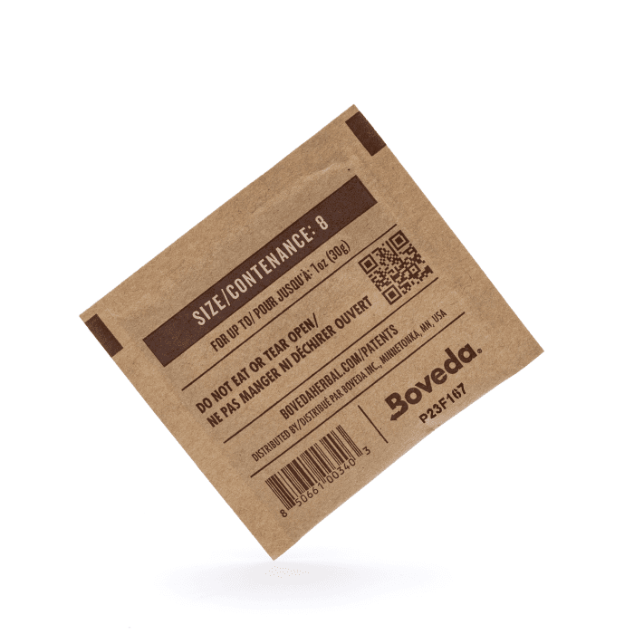 Boveda B62 Cannabis Refresh Humidity Pack - Size 8 - Back