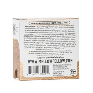 Mellow Fellow THCa Budder - Garlic Cookies (2 Gram) - Box Back