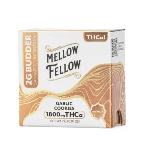 Mellow Fellow THCa Budder - Garlic Cookies (2 Gram) - Box Front
