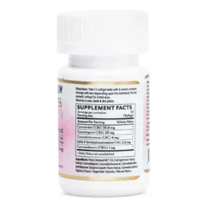 Mellow Fellow Wellness Softgel Capsules - Happy Blend (2000 mg Total Cannabinoids) - Bottle Back