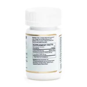 Mellow Fellow Wellness Softgel Capsules - Focus Blend (600 mg Total Cannabinoids) - Jar Back