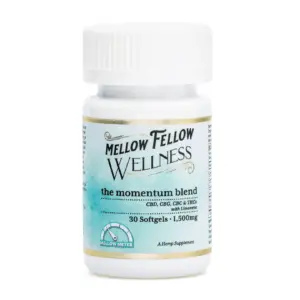 Mellow Fellow Wellness Softgel Capsules - Energy Blend (1500 mg Total Cannabinoids) - Bottle Front