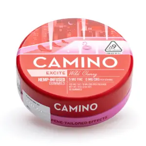 Camino Delta 9 THC Excite Gummies - Wild Cherry - Tin Front
