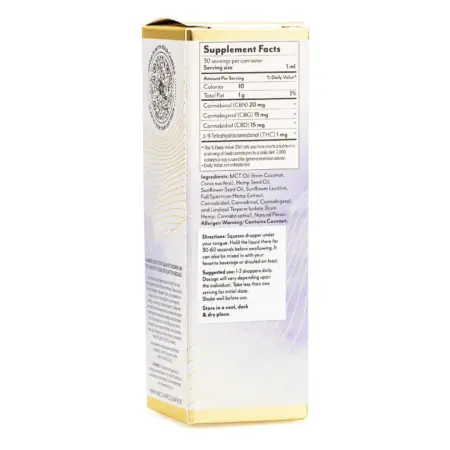 Mellow Fellow Wellness Tincture - Rest Blend - Berry (1500 mg Total Cannabinoids) - Box Back