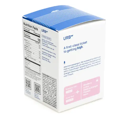 Urb Delta 9 THC Take Off Skybites - Sour Blueberry (300 mg Total Delta 9 THC) - Box Back