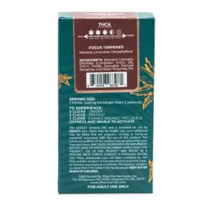 PharmaTHC Project Alpha THCa Live Resin Disposable - Galactic White Truffle (3 gram) - Box Back