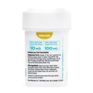 Wana Relax Gummies - Blueberry Lemonade (300 mg Total Cannabinoids) - Jar Back